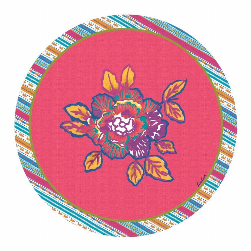 NEW LISA CORTI english rose placemat - set of 2 in pink